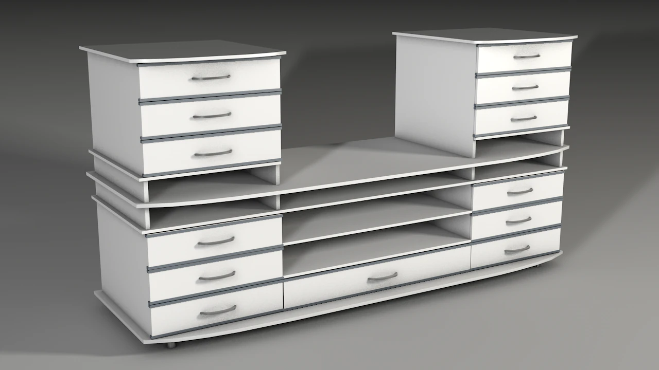 credenza Modello 3D .c4d .max .obj .3ds .fbx .stl .blend 