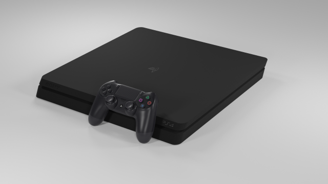 sony playstation 4 low poly free 3D Model .c4d .max .obj .3ds .fbx .stl .blend