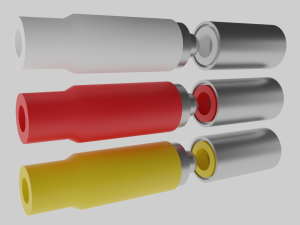 rca plug-low poly Modelo 3D