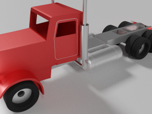 peterbilt-359 semi-truck free Model 3D