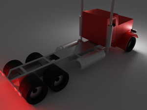 peterbilt-359 semi-truck free 3D Model