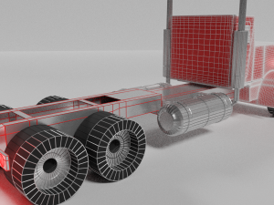 peterbilt-359 semi-truck free 3D Model