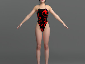 Asian female Modelo 3D