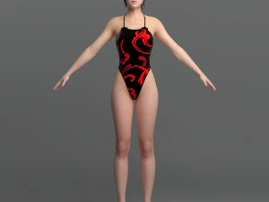 Asian female 3D Model