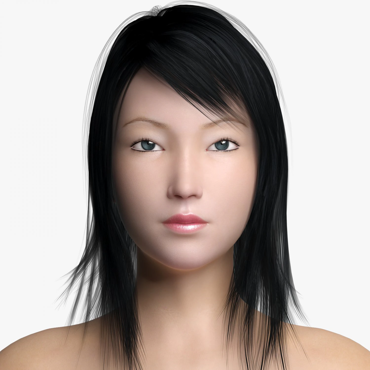 Mulher asi&aacute;tica ii Modelo 3D .c4d .max .obj .3ds .fbx .stl .blend 