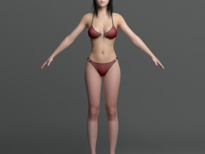 Asian female ii Modelo 3D