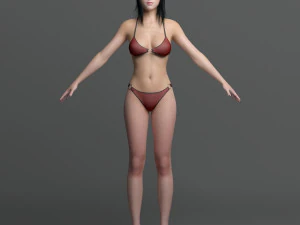 Mulher asi&aacute;tica ii Modelo 3D