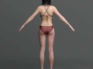 Mulher asi&aacute;tica ii Modelo 3D