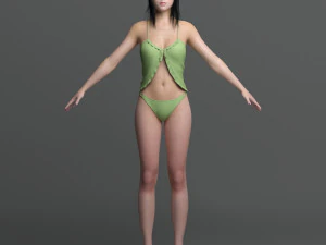 Mulher asi&aacute;tica ii Modelo 3D