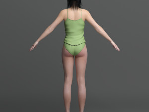 Asian female ii Modelo 3D