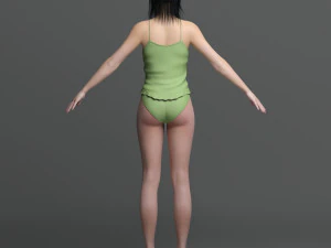Mulher asi&aacute;tica ii Modelo 3D
