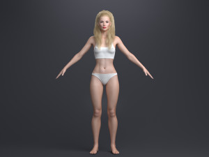 Blond princess angie 3D Model