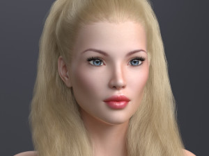 Blond princess angie 3D Model