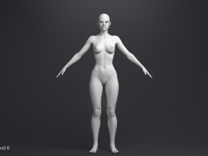 Blond princess angie rigged 3Dモデル