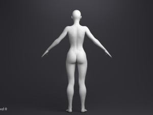 Blond princess angie rigged 3Dモデル