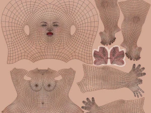 Princesa loira angie manipulada Modelo 3D