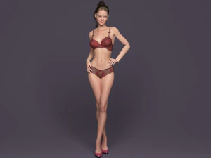 Rigged victoria 3D Model