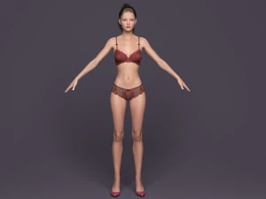 Rigged victoria 3D Model