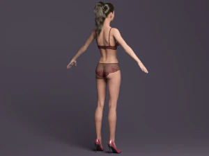Rigged victoria 3D Model
