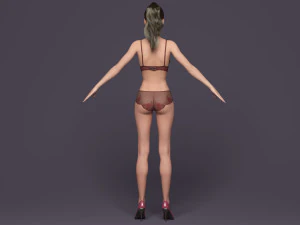 Rigged victoria 3D Model