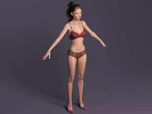Rigged victoria Modelo 3D