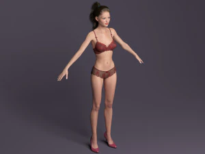 Rigged victoria 3D Model