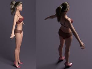 Rigged victoria Modelo 3D