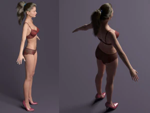 Rigged victoria 3D Model