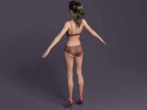 Rigged victoria Modelo 3D