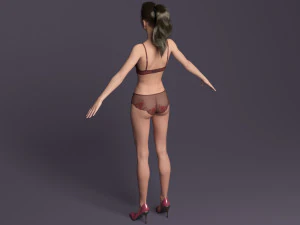 Rigged victoria 3D Model