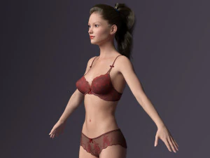 Rigged victoria 3D Model