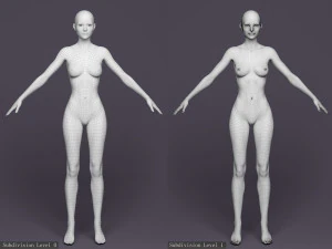 Rigged victoria 3D Model