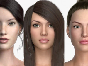 cole&ccedil;&atilde;o de modelos femininos 3d vol 01 Modelo 3D