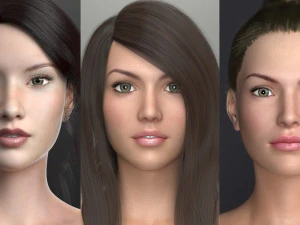 cole&ccedil;&atilde;o de modelos femininos 3d vol 01 Modelo 3D