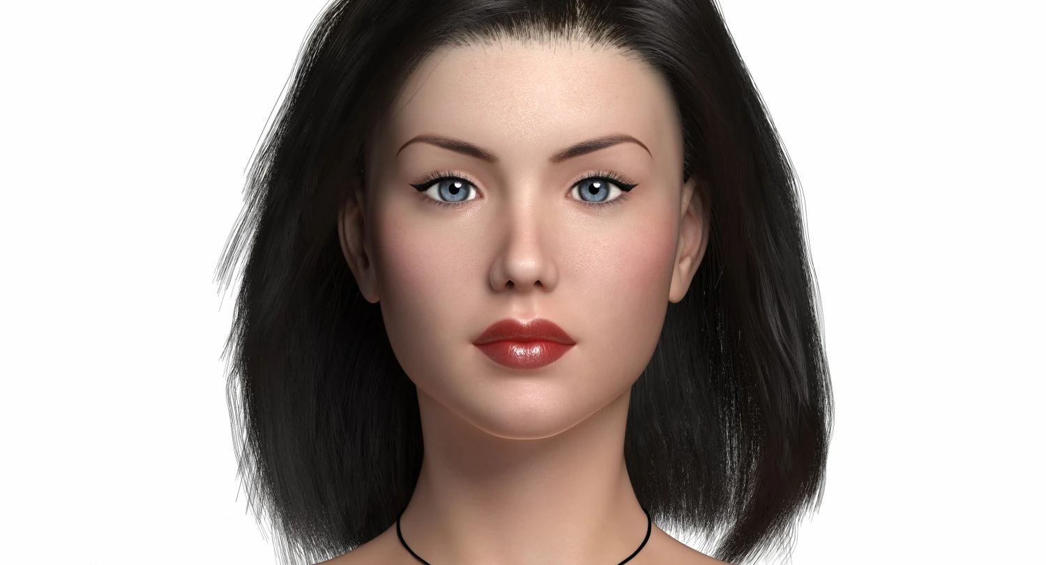Hot girl 3D Model .c4d .max .obj .3ds .fbx .stl .blend 