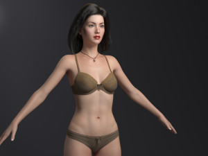 Hot girl Modelo 3D