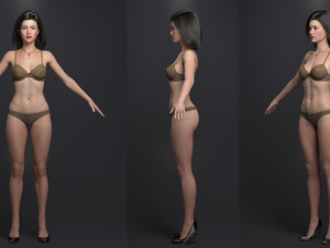 Hot girl Modelo 3D