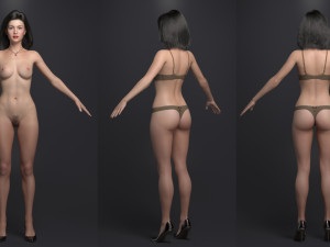 Hot girl Modelo 3D