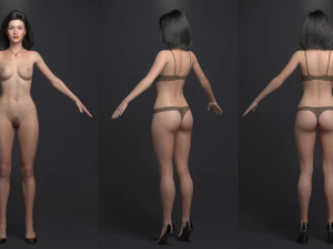 Hot girl 3D Model