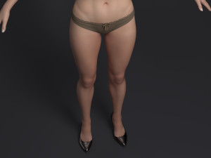 Hot girl Modelo 3D