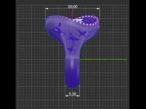 kelebek y&uuml;z&uuml;k takı 3d baskı modeli 3D Baskı Modeli