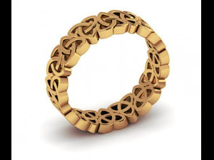 celtic wedding rings with knot 3d print model 3D Print Model