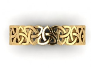 celtic wedding rings with knot 3d print model 3D प्रिंट मॉडल