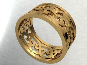 celtic wedding rings with knot jewellery-ring--stl 3D Print Model