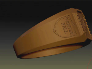game of throne house stark wolf ring 3d print model 3D Print Model