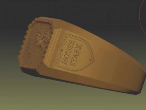 game of throne house stark wolf ring 3d print model 3D Print Model
