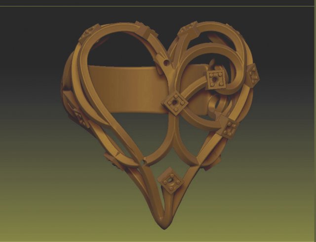 heart ringt biomechanical 3d printing stl for printig Modèles 3D en vedette .c4d .max .obj .3ds .fbx .stl .blend 