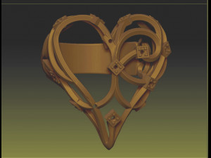 heart ringt biomechanical 3d printing stl for printig Modello di stampa 3D