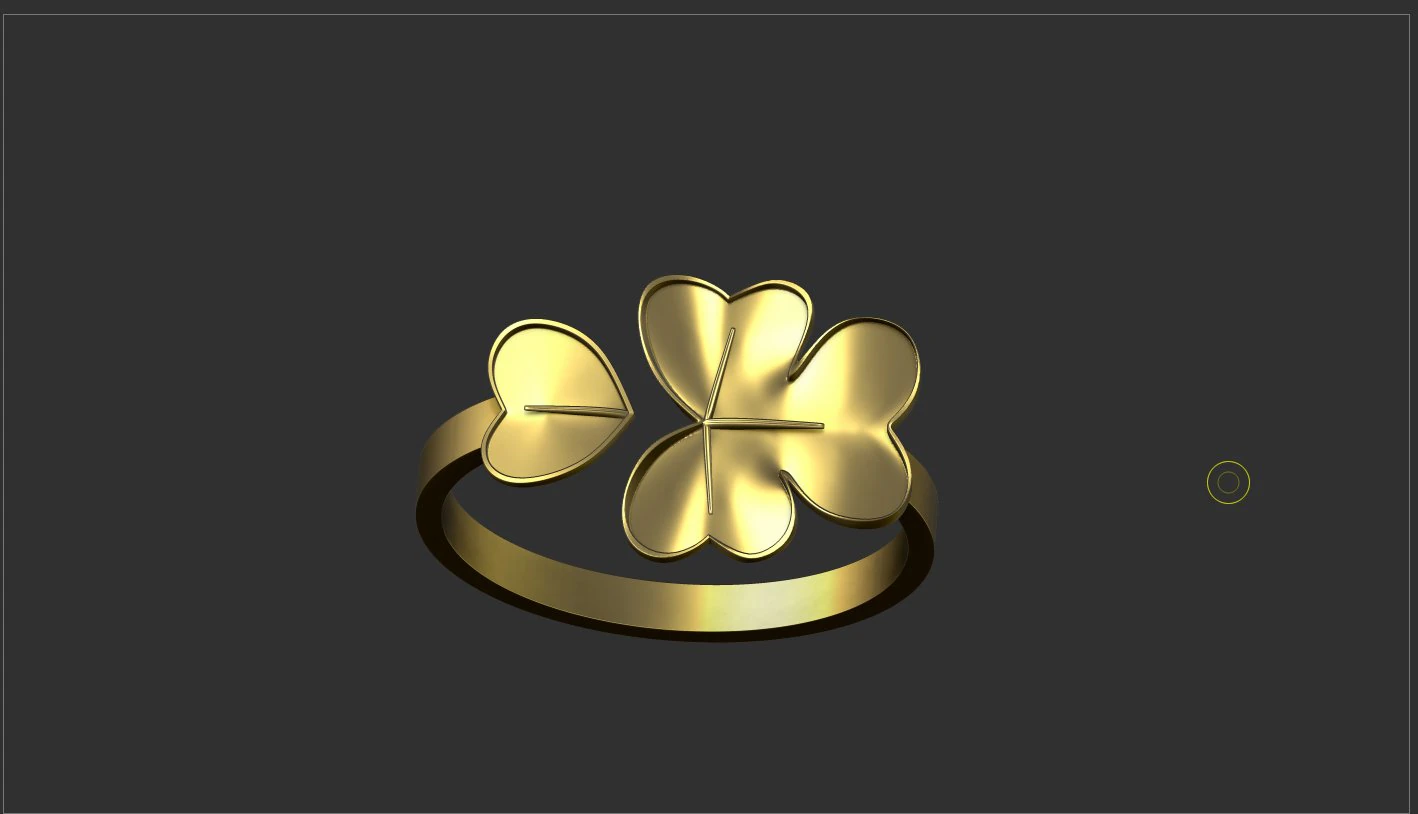 ireland flower ring--stl 3D Print Model .c4d .max .obj .3ds .fbx .stl .blend 