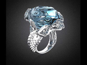 mermaid-ring--stl 3D Print Model
